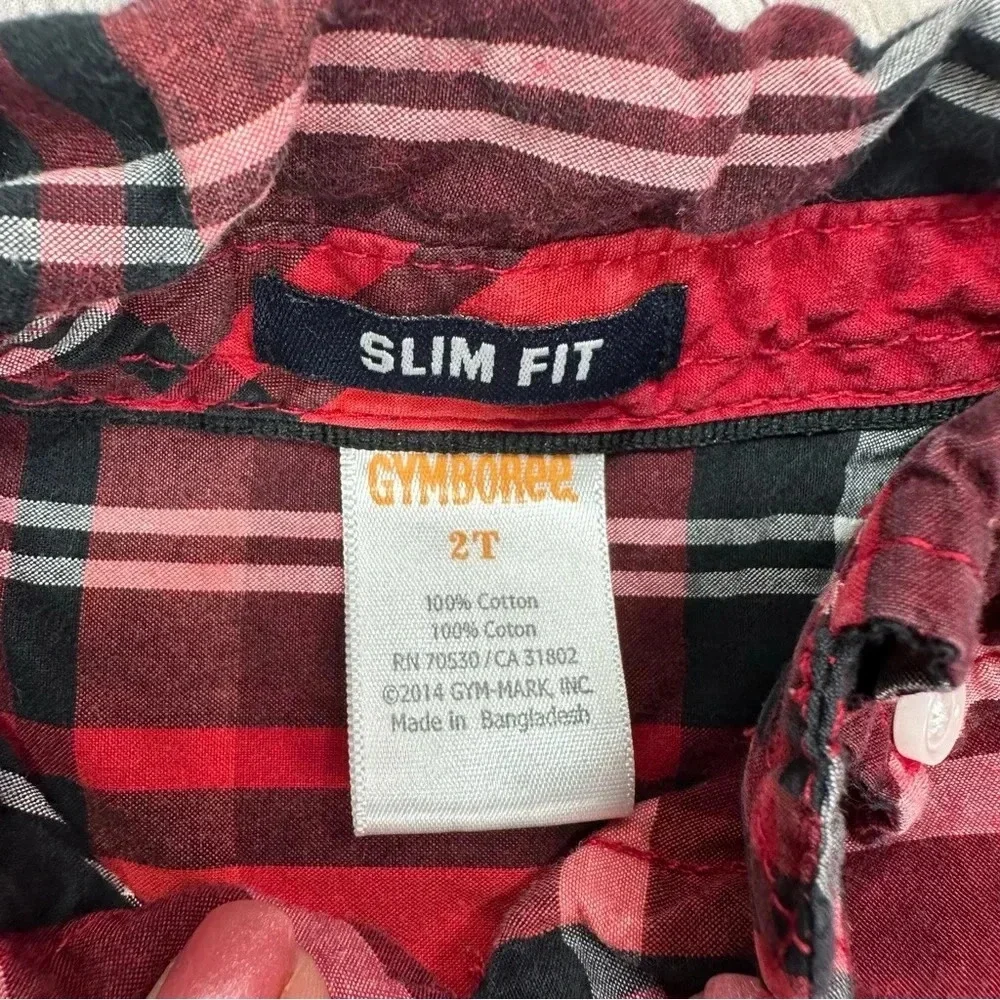 Fall 04 gymboree lumberjack plaid button up shirt sz 2T